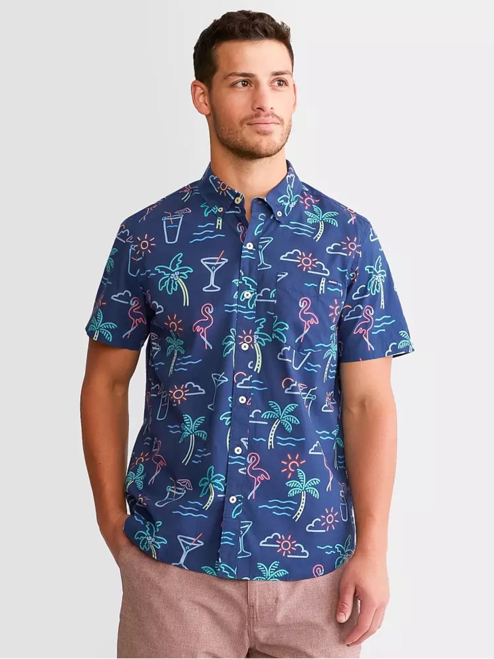 Men's Chubbies Neon Lights Short-Sleeve Shirt